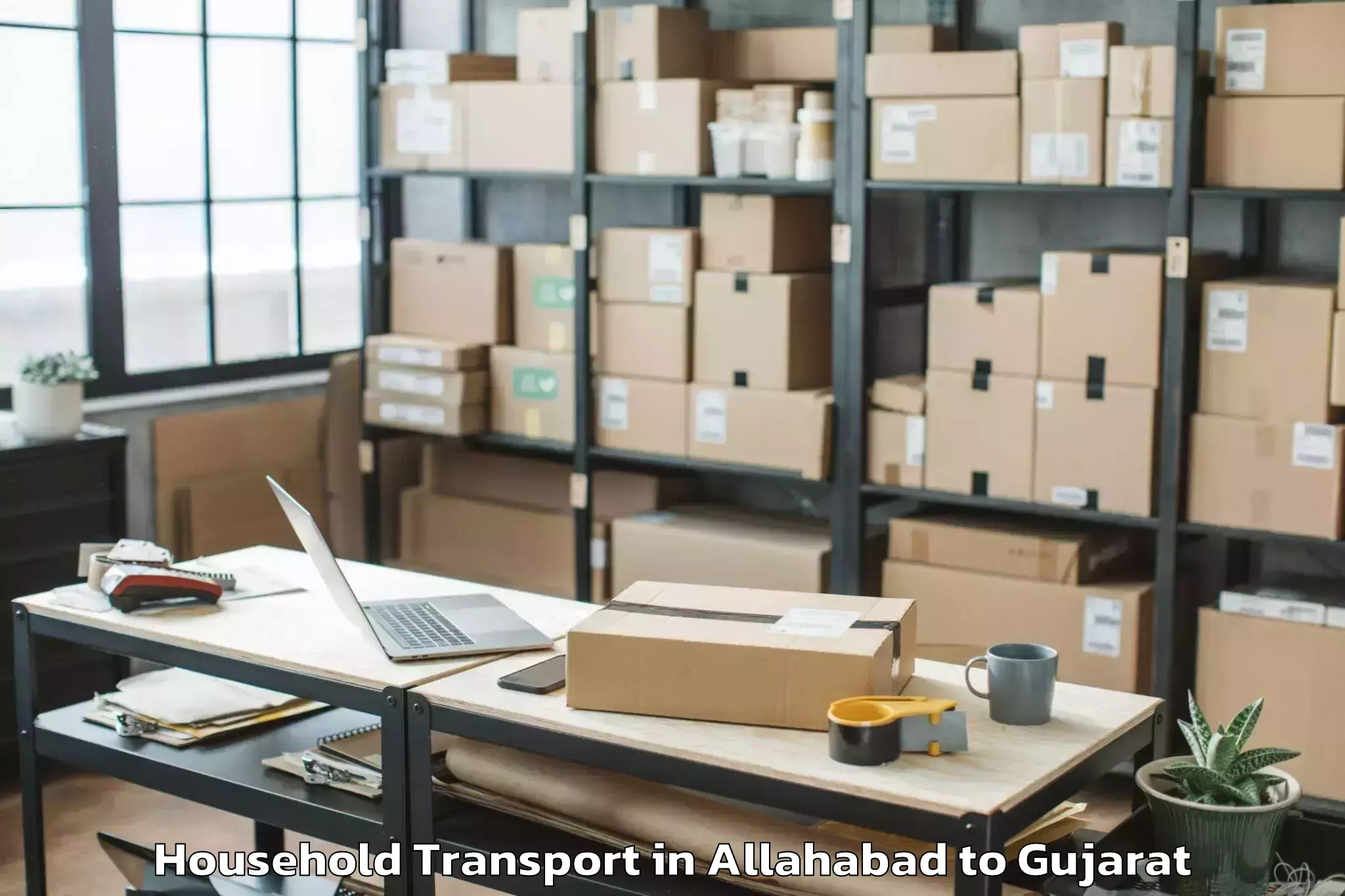 Book Allahabad to Jhalod Household Transport